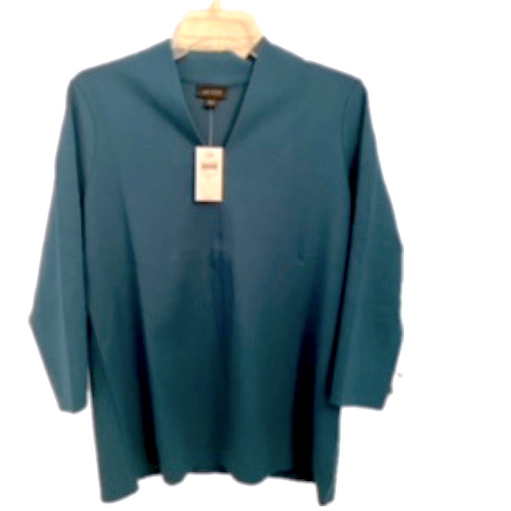 J.JILL Small Teal Blue Wearever long sleeve tunic EUC